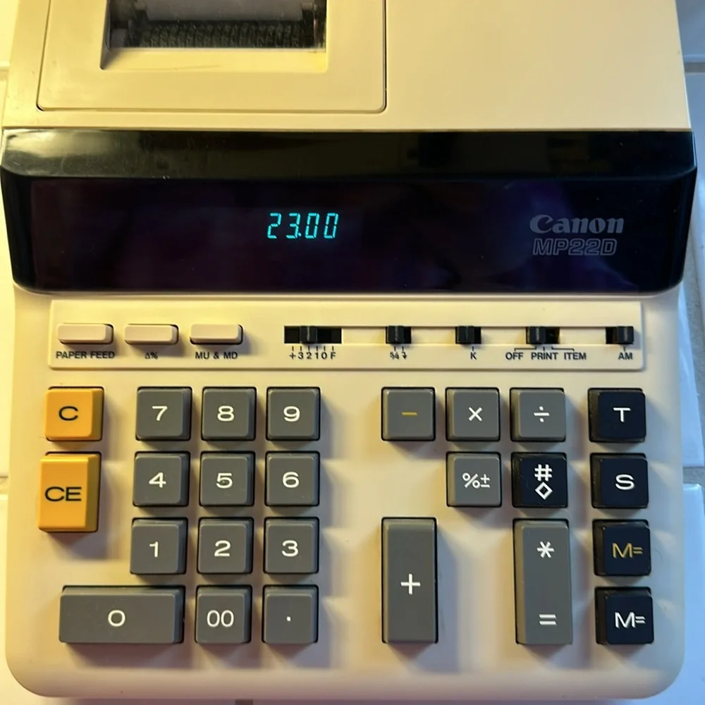 EUC Canon MP22D desktop adding machine extremely clean fully functioning